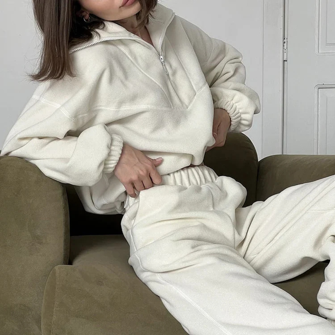 Suéter de cuello con cremallera Aliyana para mujeres