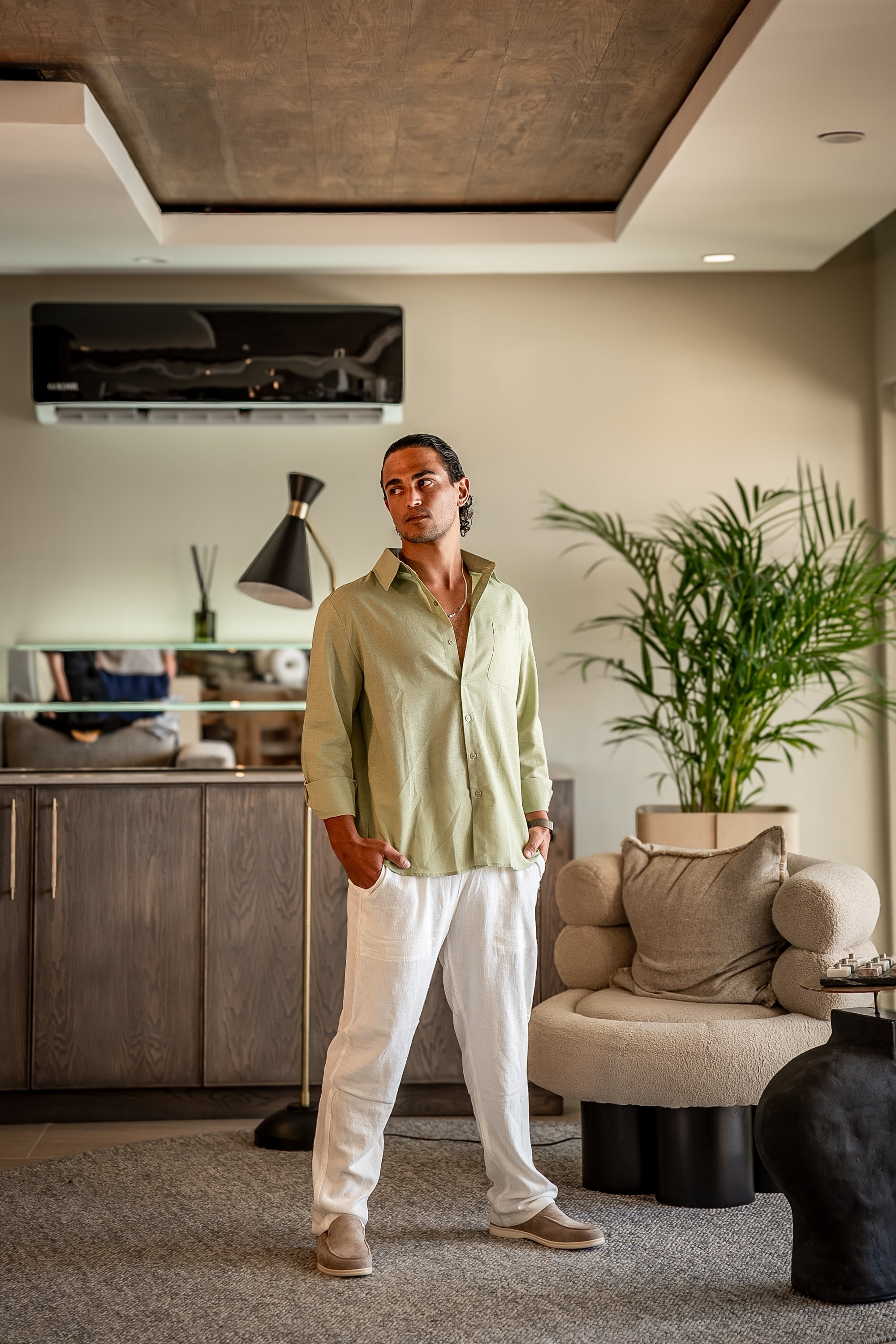 Chaqueta de Lino Old Money (Mangas Largas)