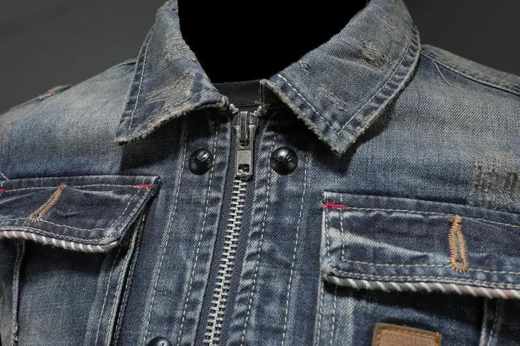Shess | Chaqueta de Jean Retro Carl