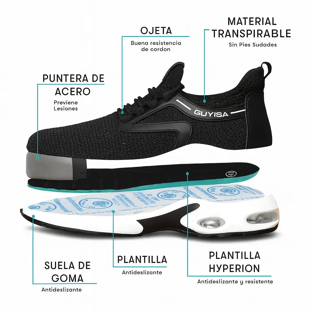 Zapato de Seguridad Ergonómico Orthostahl que Alivia el Dolor
