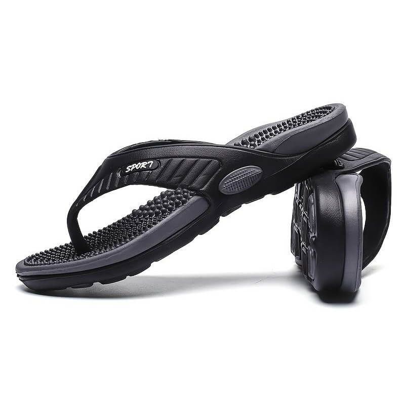 Chinelo Masajeador Ortopédico Sport Negro