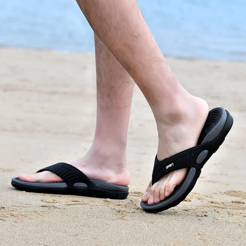 Chinelo Masajeador Ortopédico Sport Negro