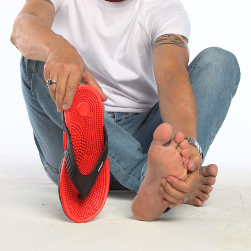 Chinelo Masajeador Ortopédico Sport Negro