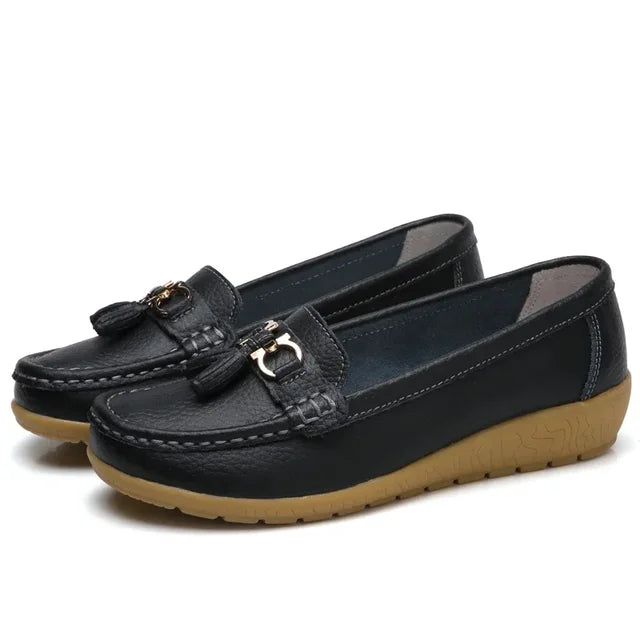 Mocasín de cuero ortopédico | Veloura