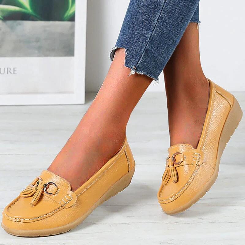 Mocasín de cuero ortopédico | Veloura